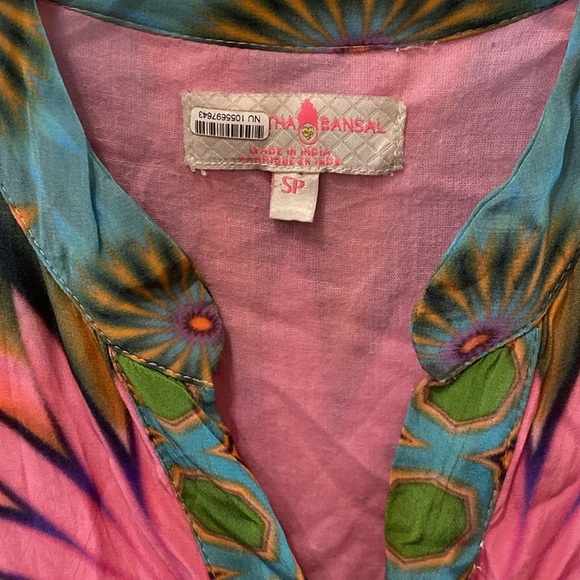 Siddhartha Bansal Mixed Print Button Front Maxi Dress Size SP - Picture 15 of 16